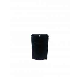 Stand Up Pouches Matt Black 8x5x13cm | 28 grams with hang hole (100 pieces) [ZBGM1MBH]
