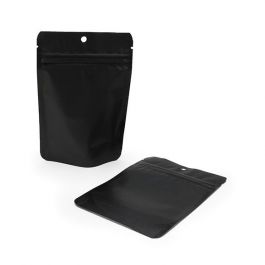 Stand Up Pouches Matt Black 10x6x15cm | 57 grams with hang hole (100 pieces) [ZBGM2MBH]