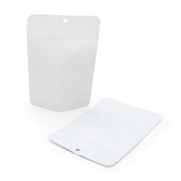Stand Up Pouches Matt White 10.2x6x15.2cm | 57 grams with hang hole (100 pieces) [ZBGM2MWH]