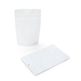 Stand Up Pouches Matt White 13x8x20.5cm | 113 grams with hang hole (100 pieces) [ZBGM3MWH]