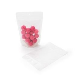 Stand Up Pouches Rice Paper Transparent/White 11.9x7.6x18.4cm | 114 grams with hang hole (100 pieces) [ZBGR46WCH]