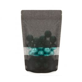 Stand Up Pouches Rice Paper Black with Window 14.9x8.9x23.2cm | 312 grams (100 pieces) [ZBGR7B]