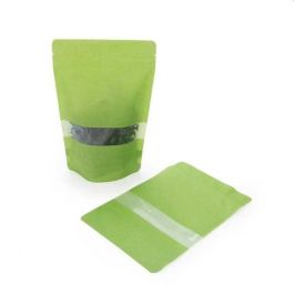 Stand Up Pouches Rice Paper Green 13x7.9x20.6cm | 113 grams (100 pieces) [ZBGR3GR]