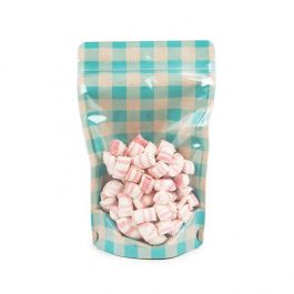 Stand Up Pouches Transparent/Pastel Blue Plaid 13x7,9x20,6 cm (25 pieces) [ZBGSW3BLP]