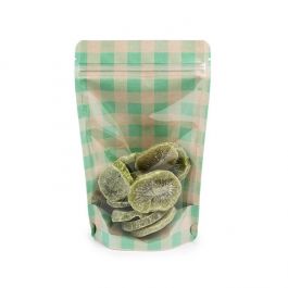 Stand Up Pouches Kraft/Pastel Green Plaid 13x7,9x20,6 cm (25 pieces) [ZBGSW3GR]