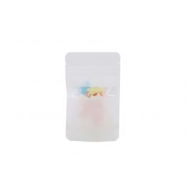 Stand Up Pouches White Kraft 8x5x13cm | 28 grams w/Window (100 pieces) [ZBGW1WK]