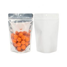 Stand Up Pouches Transparent/White 13x8x20.5cm | 113 grams (100 pieces) [ZBGW3H]