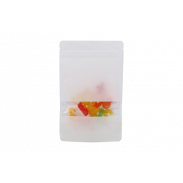 Stand Up Pouches White Kraft 13x8x20.5cm | 113 grams w/window (100 pieces) [ZBGW3WK]
