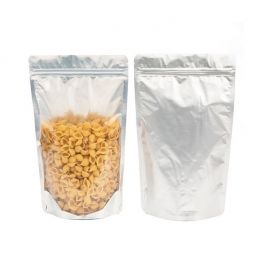 Stand Up Pouches Transparent/Silver 17x9x28.5cm 340 grams (100 pieces) [ZBGS4]