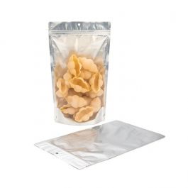 Stand Up Pouches Silver 17,1x8,9x28,6cm With Hanghole (100 Pieces) [ZBGS4H]
