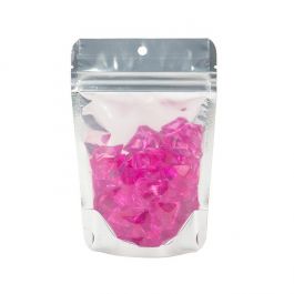 Stand Up Pouches Transparent/White 10,2x6x15,2cm With Hanghole (100 Pieces) [ZBGW2H]