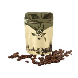 Stand Up Pouches Gold 10,2x6x15,2cm w/Valve (100 Pieces) [ZBGM2SGV]