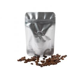 Stand Up Pouches Silver 10,2x6x15,2cm w/Valve (100 Pieces) [ZBGM2SV]