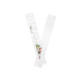 Grip Seal Bags with Hang hole 5x30.5cm Crystal Clear PP 50 micron (100 pieces) [ZR212]