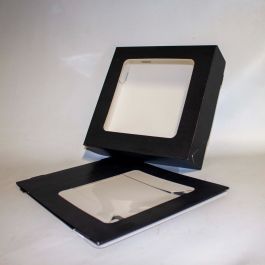 Kraft boxes Black with Window 21.5x6x21.5 cm (25 pieces) [TBB21216]