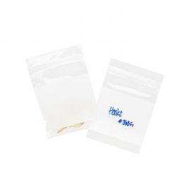 Grip Seal Bags with Write-on-Panel 7.5x10cm Crystal Clear PP 50 micron (100 pieces) [ZWC34]