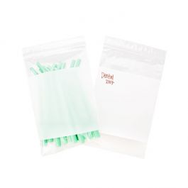 Grip Seal Bags with Write-on-Panel 13x20cm Crystal Clear PP 50 micron (100 pieces) [ZWC58]
